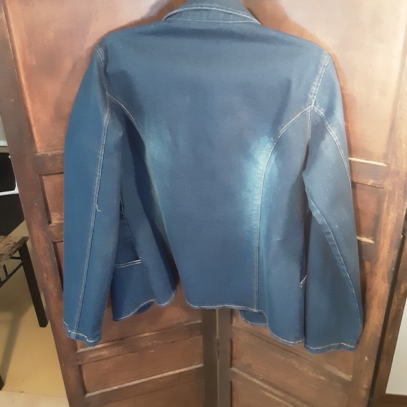 Designer  by TOO HOT stretch Jacket L blue - Picture 2 of 4